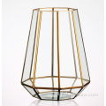 Geometrische glazen huisterrariumcontainer voor decor